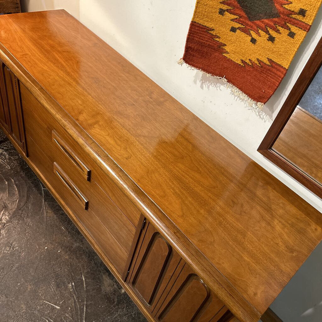 Mid Century Modern Credenza - Bassett Outlook Collection, Solid Walnut