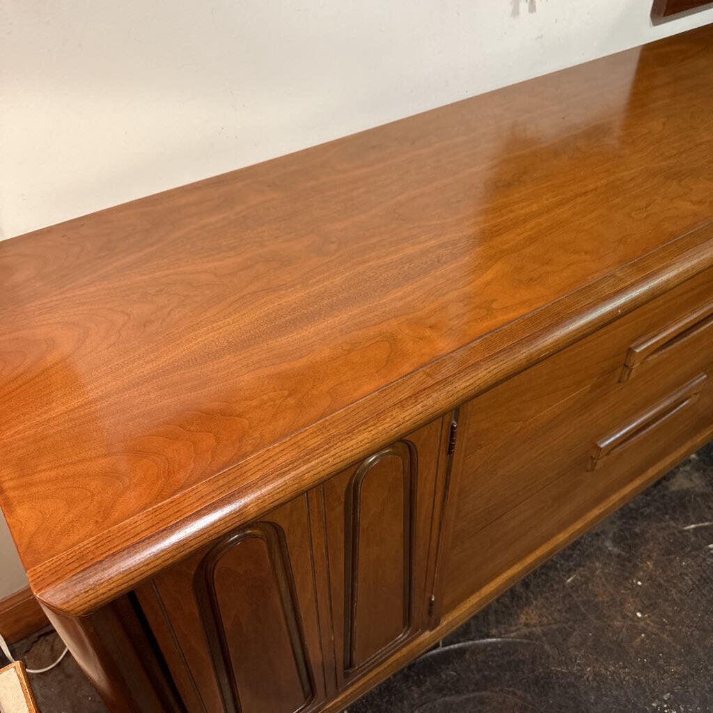 Mid Century Modern Credenza - Bassett Outlook Collection, Solid Walnut