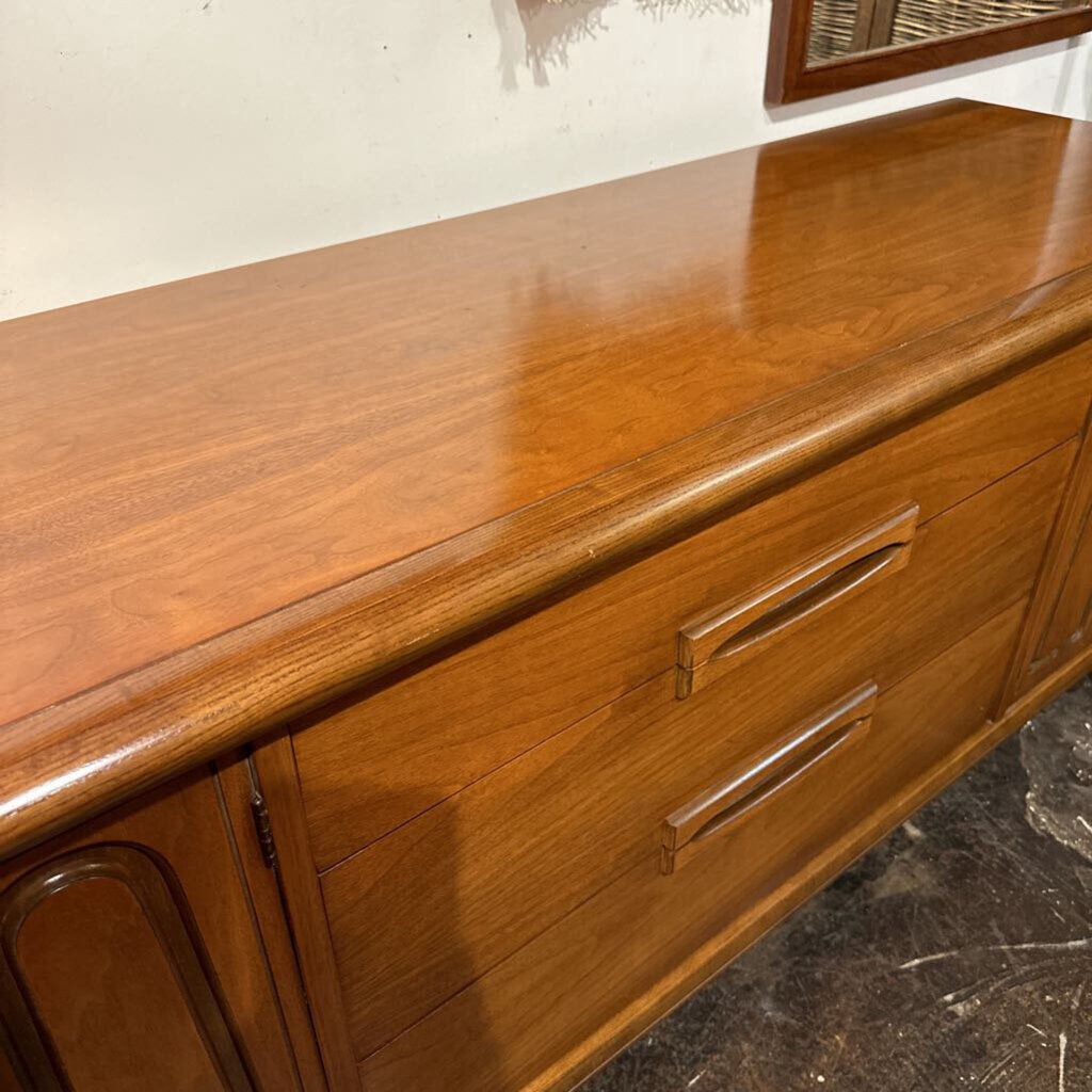 Mid Century Modern Credenza - Bassett Outlook Collection, Solid Walnut