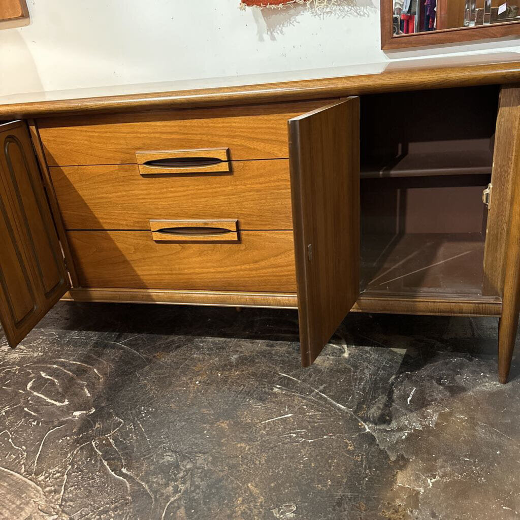 Mid Century Modern Credenza - Bassett Outlook Collection, Solid Walnut