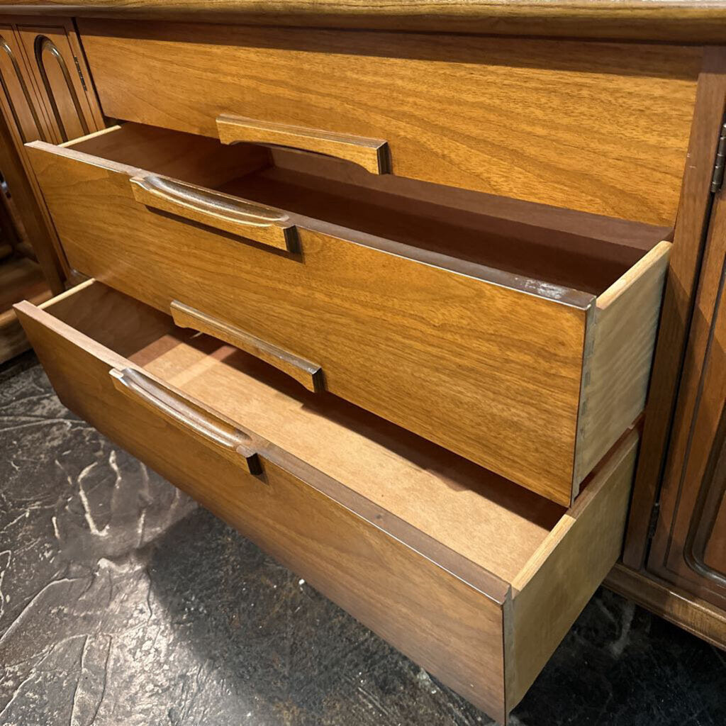 Mid Century Modern Credenza - Bassett Outlook Collection, Solid Walnut