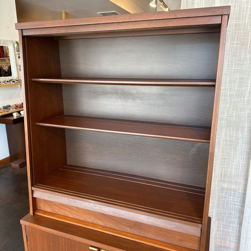 Mid Century Bassett Refinished Hutch Bookcase