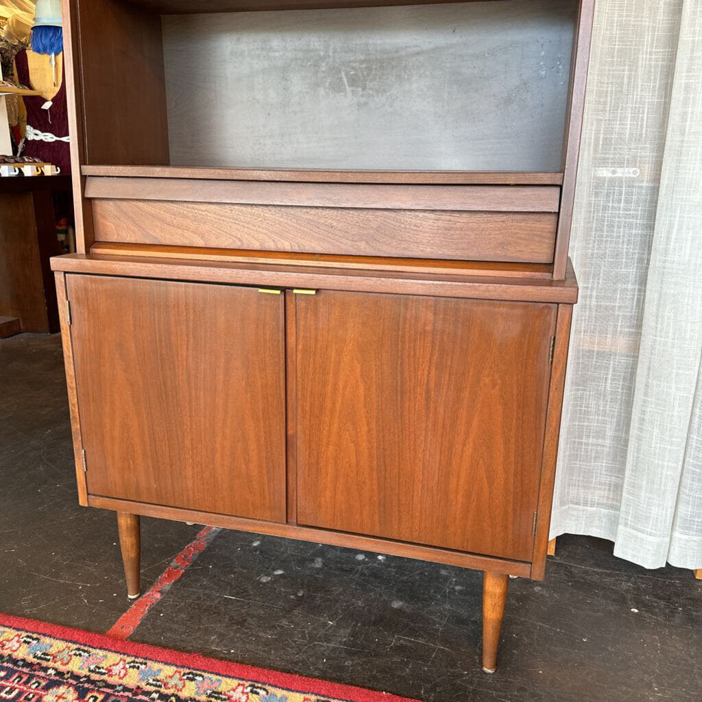 Mid Century Bassett Refinished Hutch Bookcase