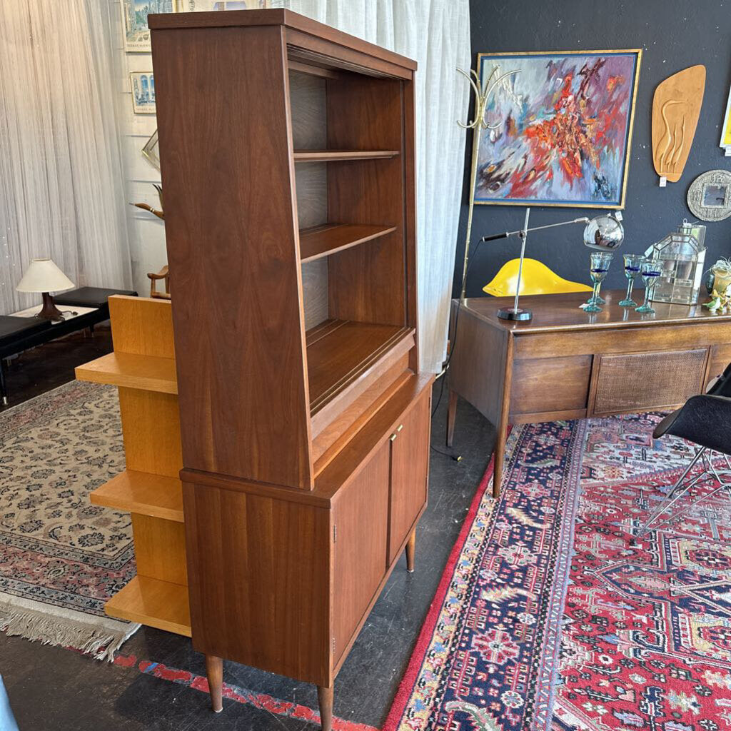 Mid Century Bassett Refinished Hutch Bookcase