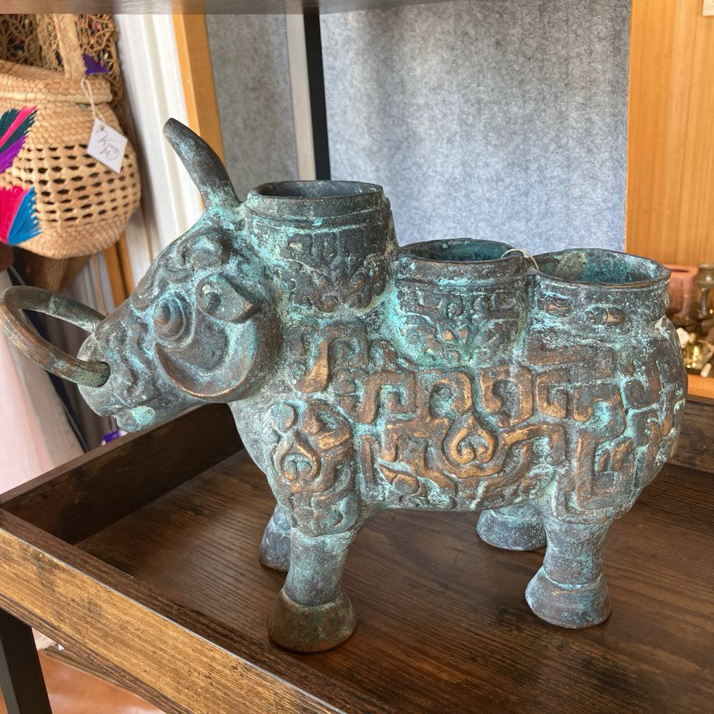 Vintage Bronze Chinese Ox