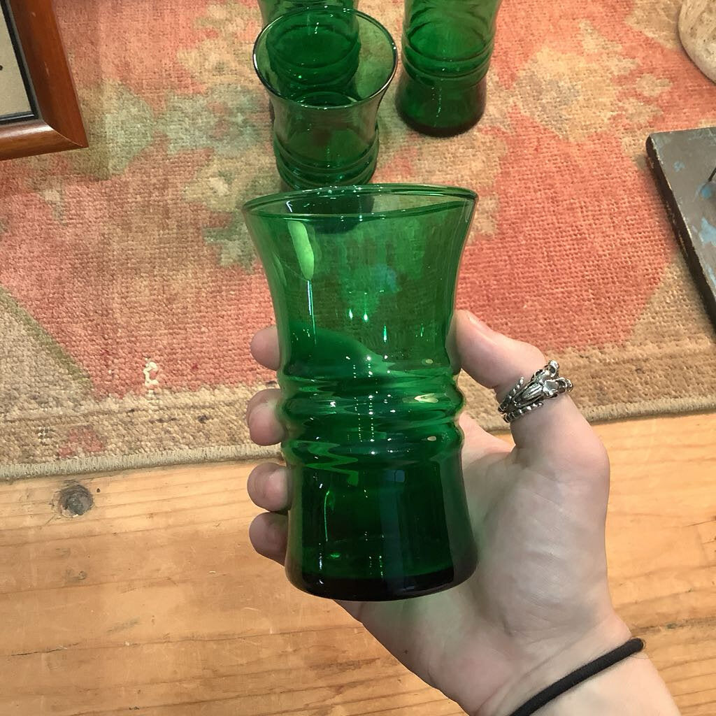 10% Off Orig. $40. MCM Anchor Hocking Green Juice Glass set of 4