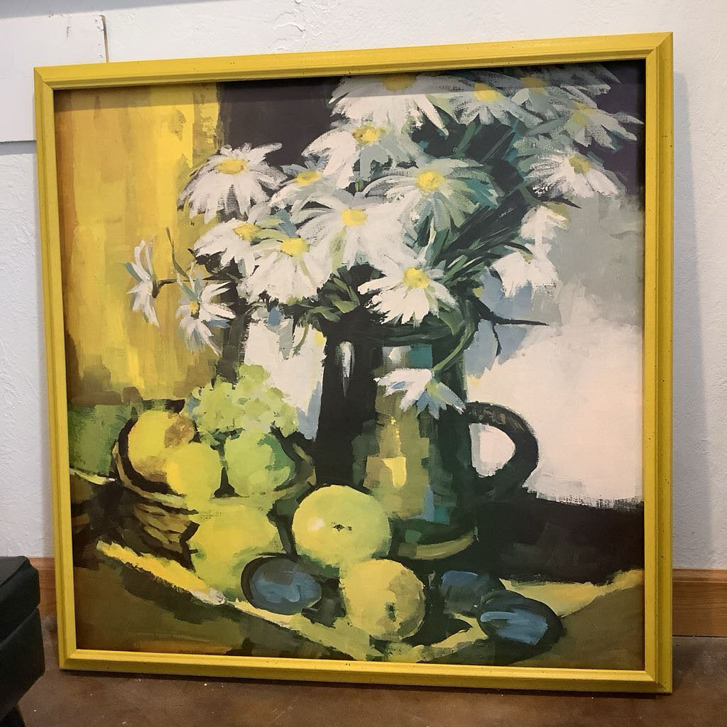 VTG Floral and Fruit Still Life Print