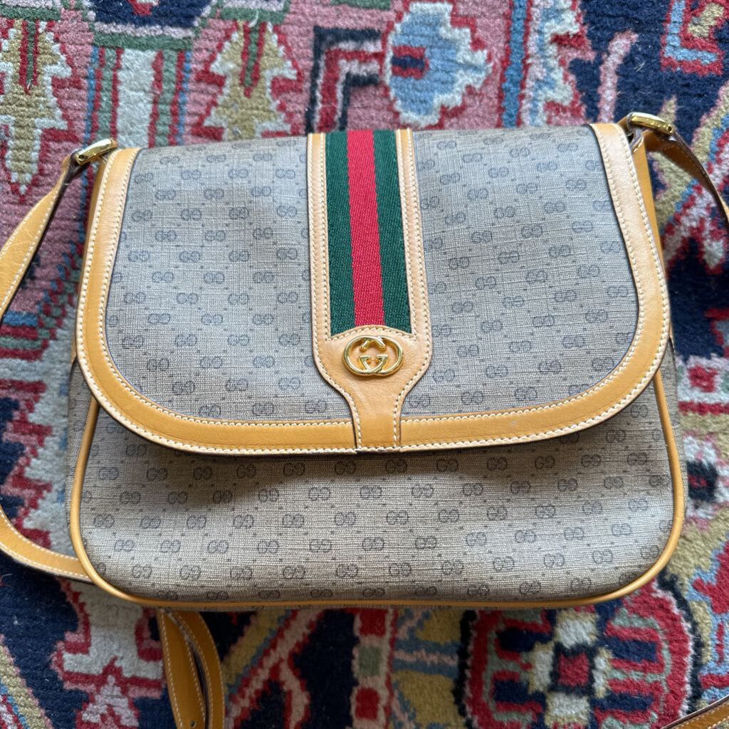 Vintage Gucci Micro Tan Sherry Crossbody