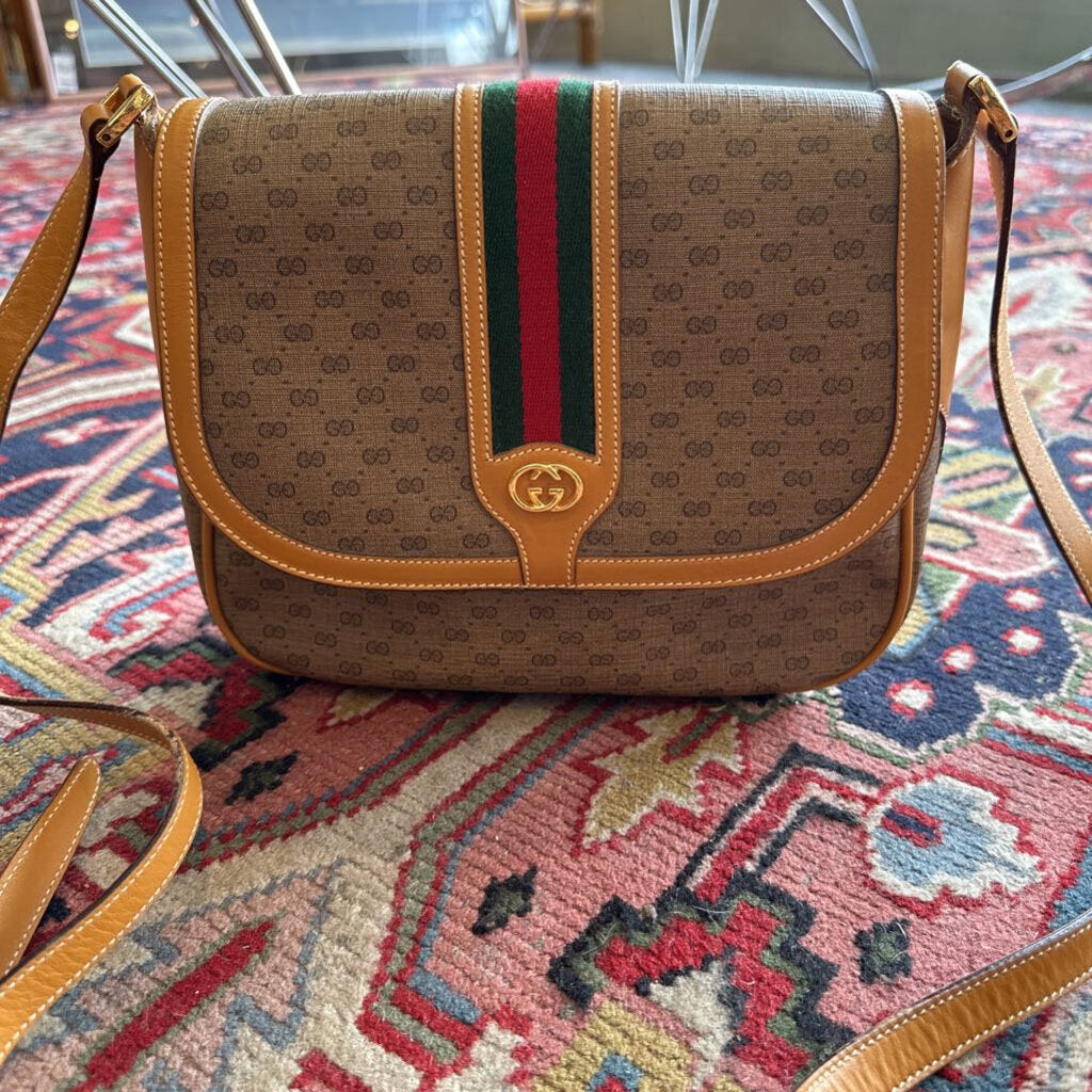 Vintage Gucci Micro Tan Sherry Crossbody