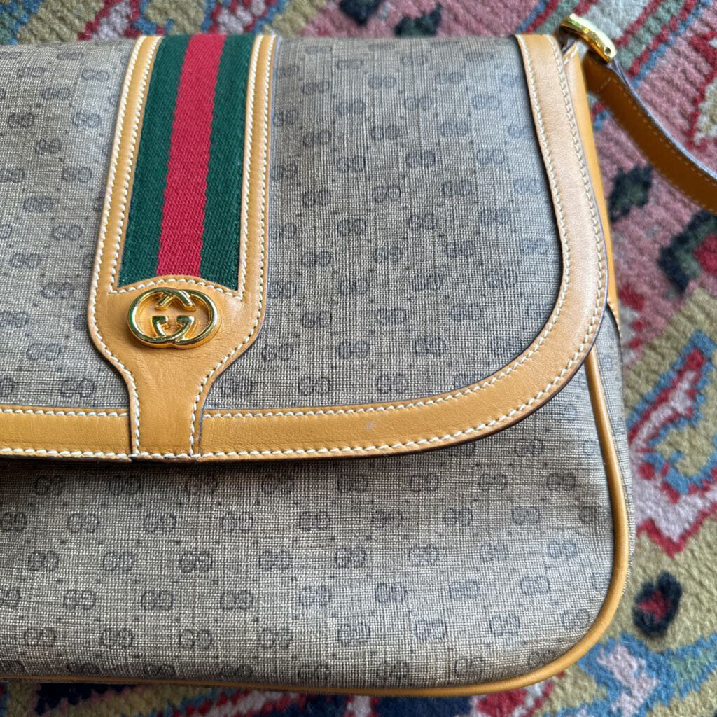 Vintage Gucci Micro Tan Sherry Crossbody