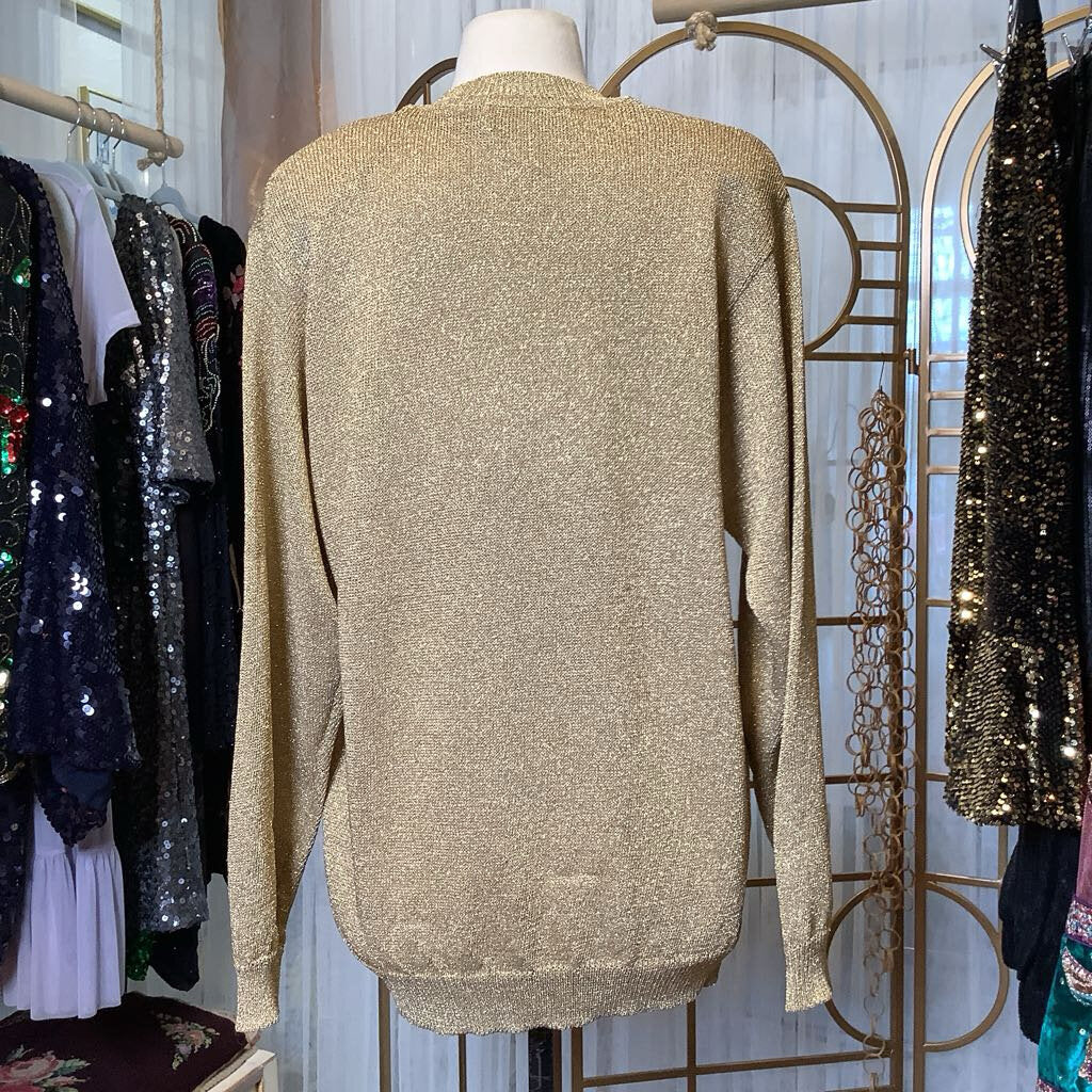 1980s Oversized Gold Cardigan