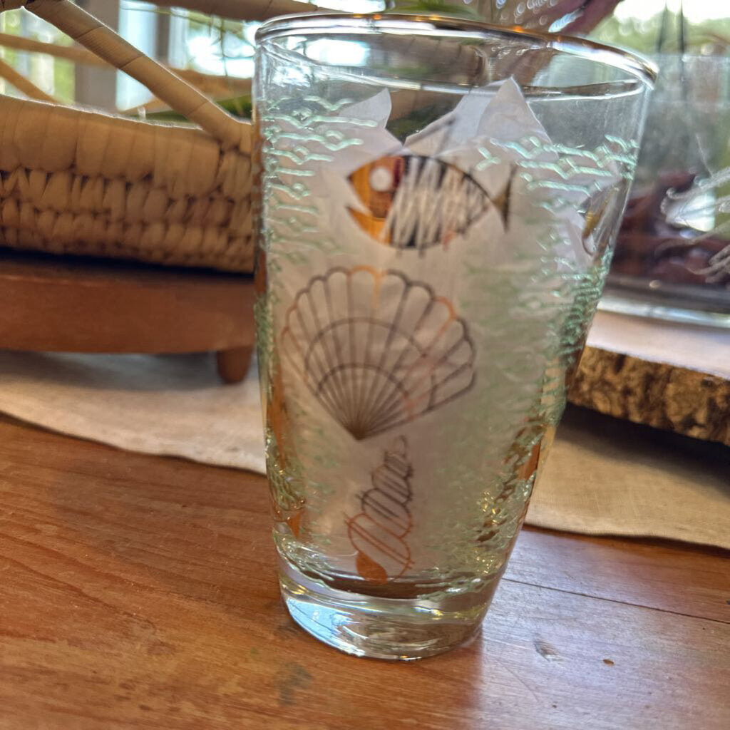 Vintage Rare "Marine Life" by Libbey Tumblers (Set - 6)