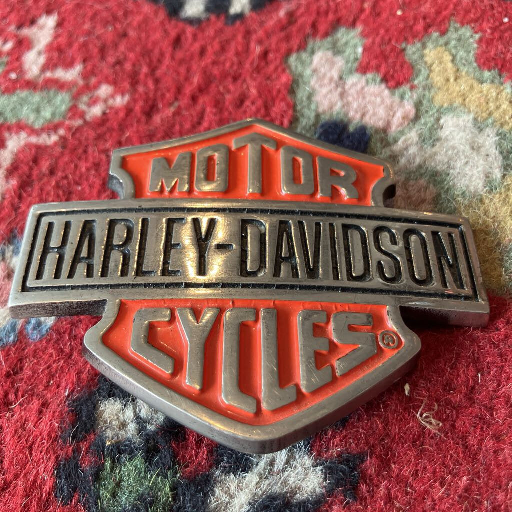 1990s Harley-Davidson Brass Belt Buckle