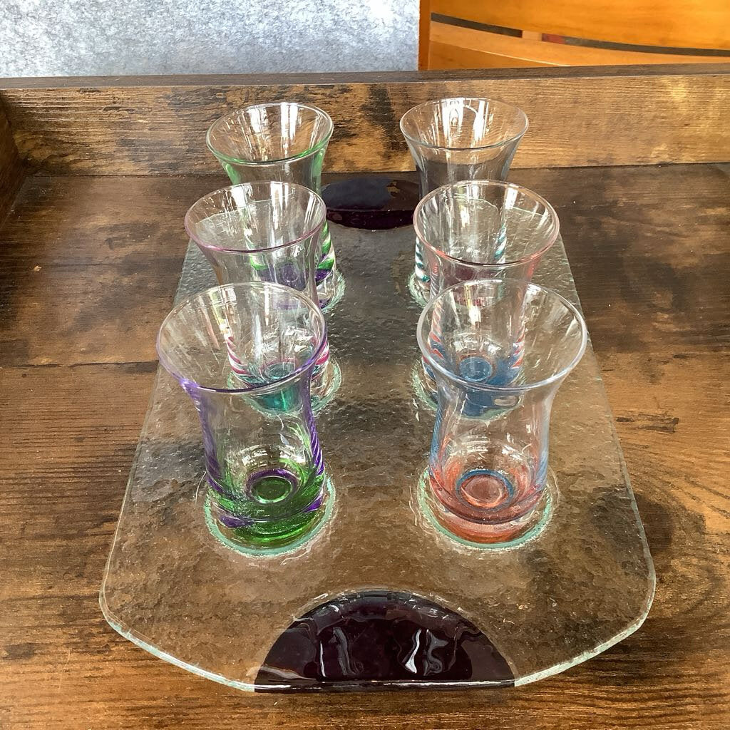 Shot glasses w tray