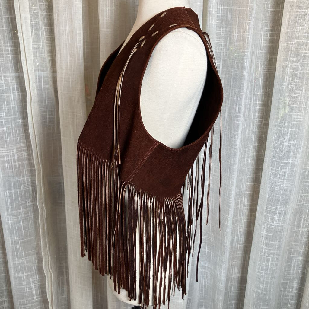 1970s Suede Vest w/ Fringe