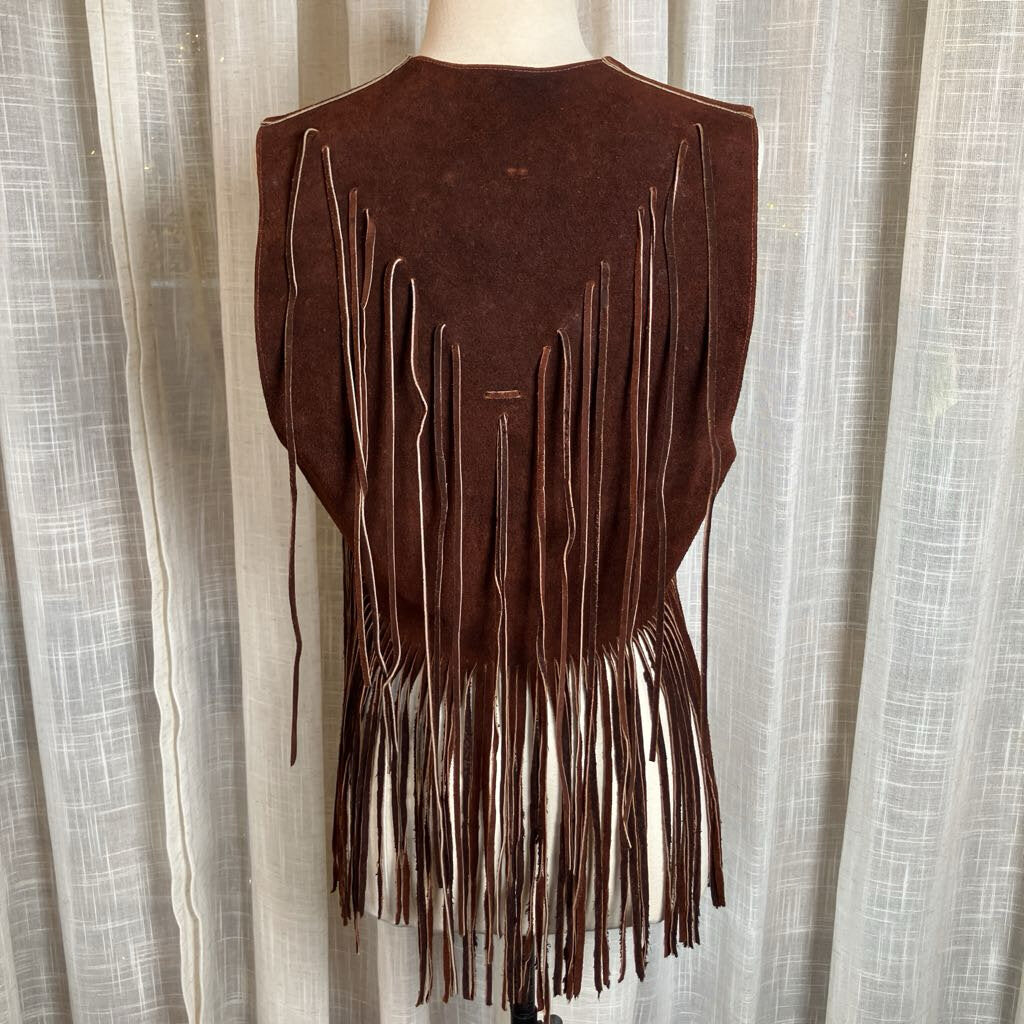 1970s Suede Vest w/ Fringe