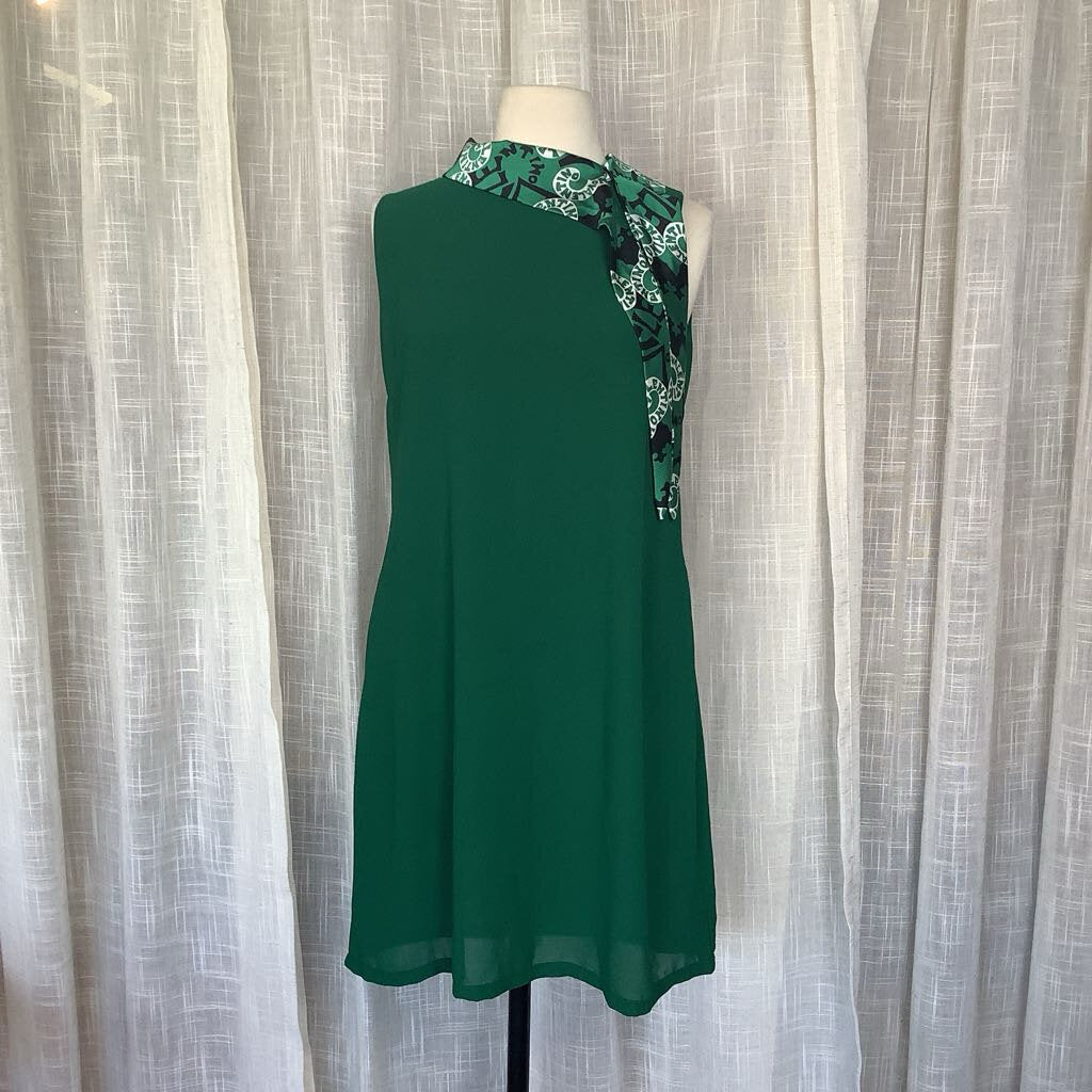 1960s Green Shift Dress with Valentino Scarf