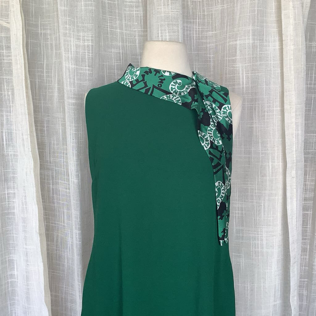 1960s Green Shift Dress with Valentino Scarf