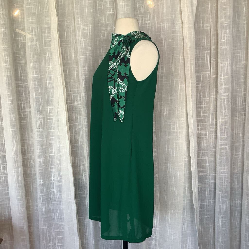 1960s Green Shift Dress with Valentino Scarf