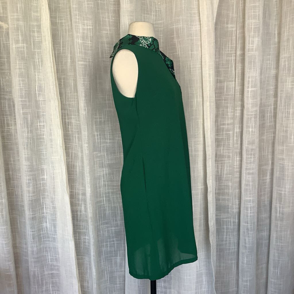 1960s Green Shift Dress with Valentino Scarf