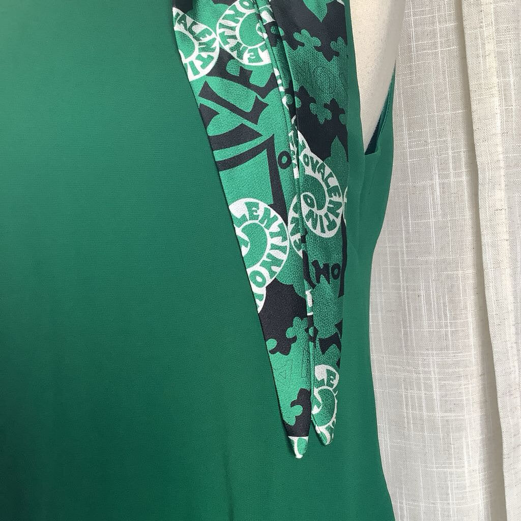 1960s Green Shift Dress with Valentino Scarf