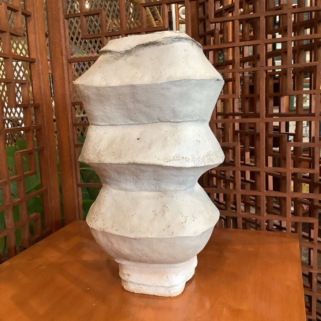 Large Stacked Totem Studio Pottery Vase - MidModMom