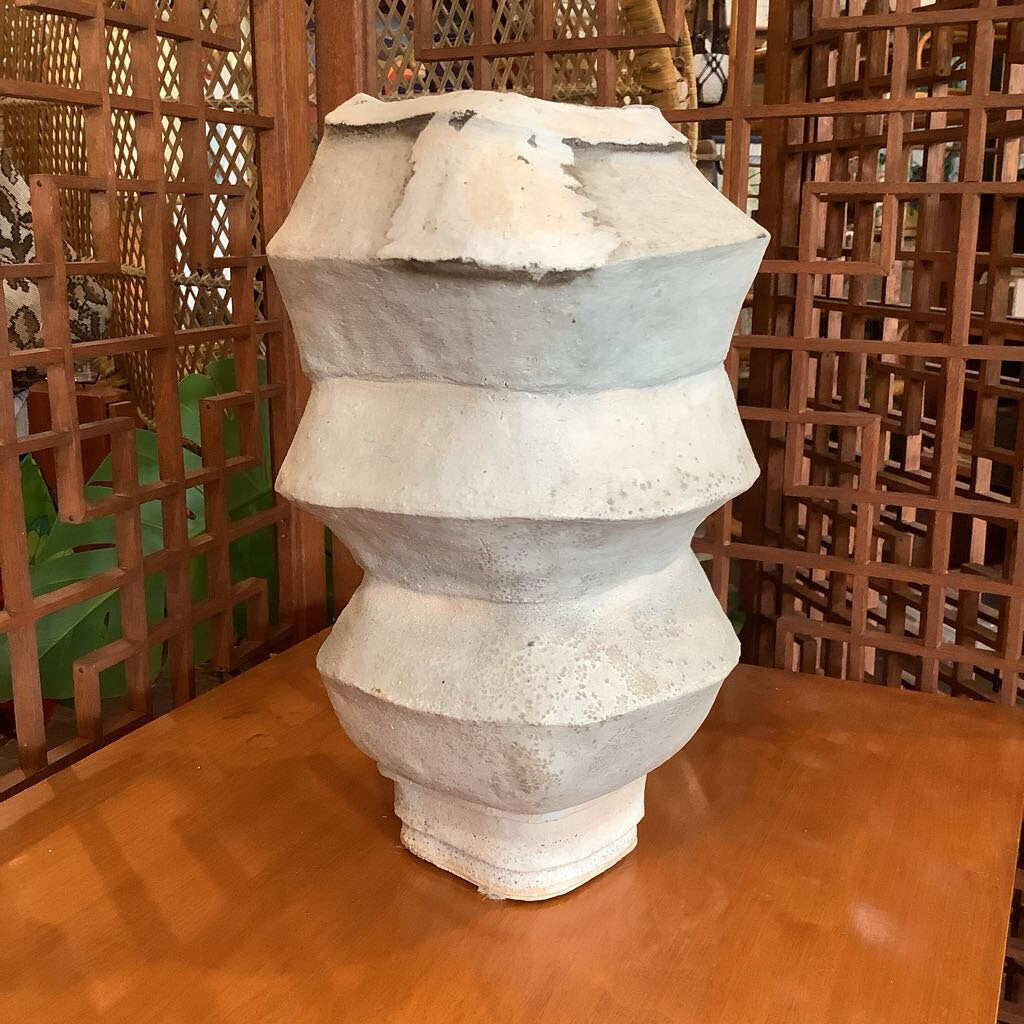 Large Stacked Totem Studio Pottery Vase - MidModMom