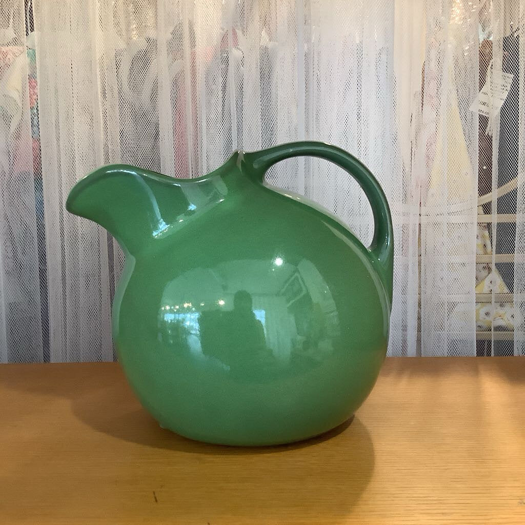 Mid Century Modern Green Hall Art Pottery Serving Pitcher