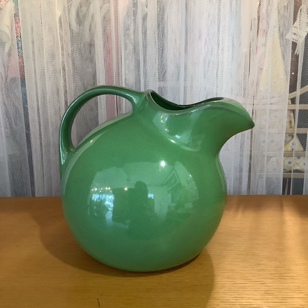 Mid Century Modern Green Hall Art Pottery Serving Pitcher