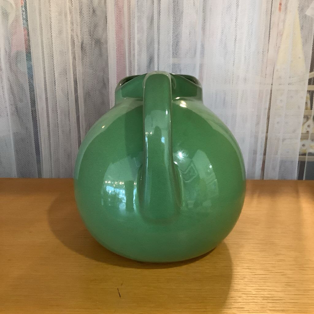 Mid Century Modern Green Hall Art Pottery Serving Pitcher