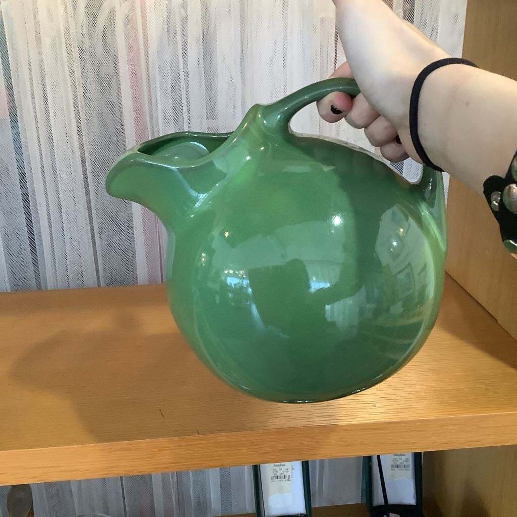 Mid Century Modern Green Hall Art Pottery Serving Pitcher