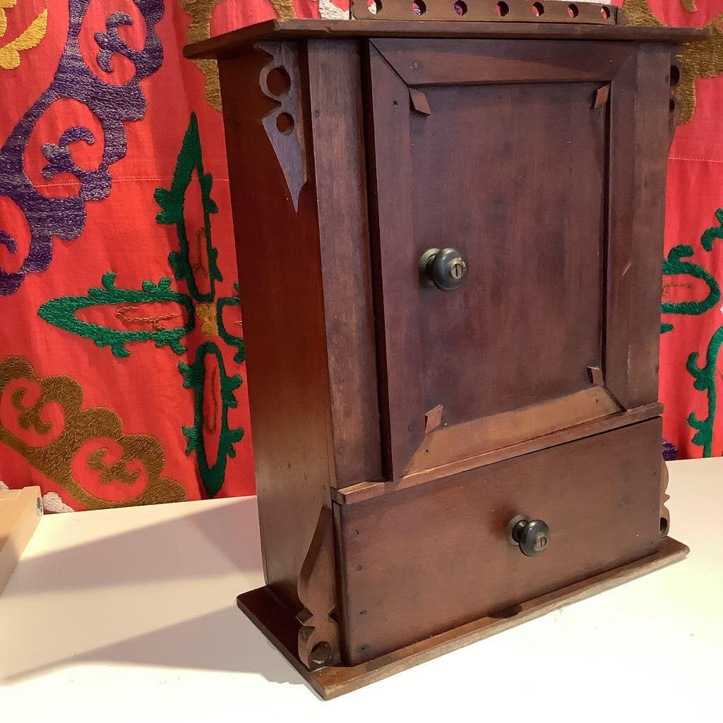 Antique Small Victorian Mahogany Cupboard or Cabinet - MidModMom