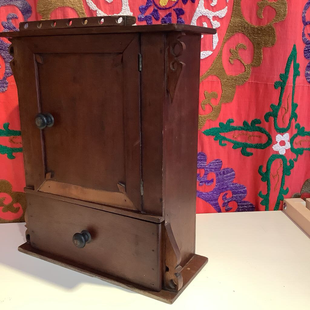 Antique Small Victorian Mahogany Cupboard or Cabinet - MidModMom