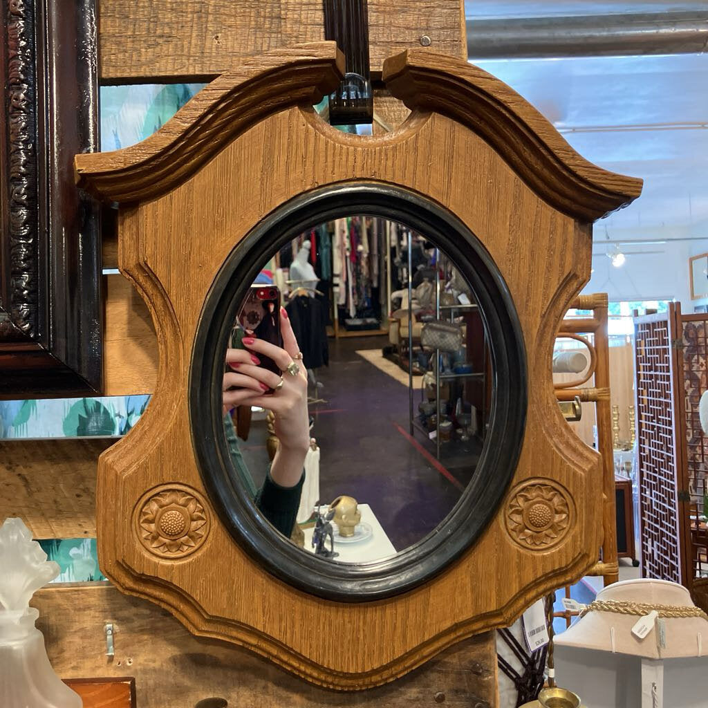 1979 Homco Mirror w/ Faux Wood Frame