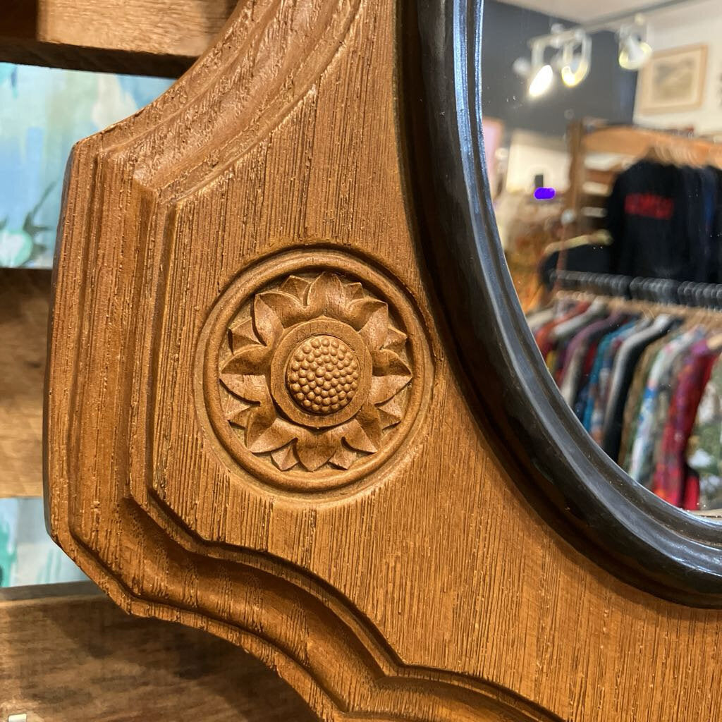 1979 Homco Mirror w/ Faux Wood Frame