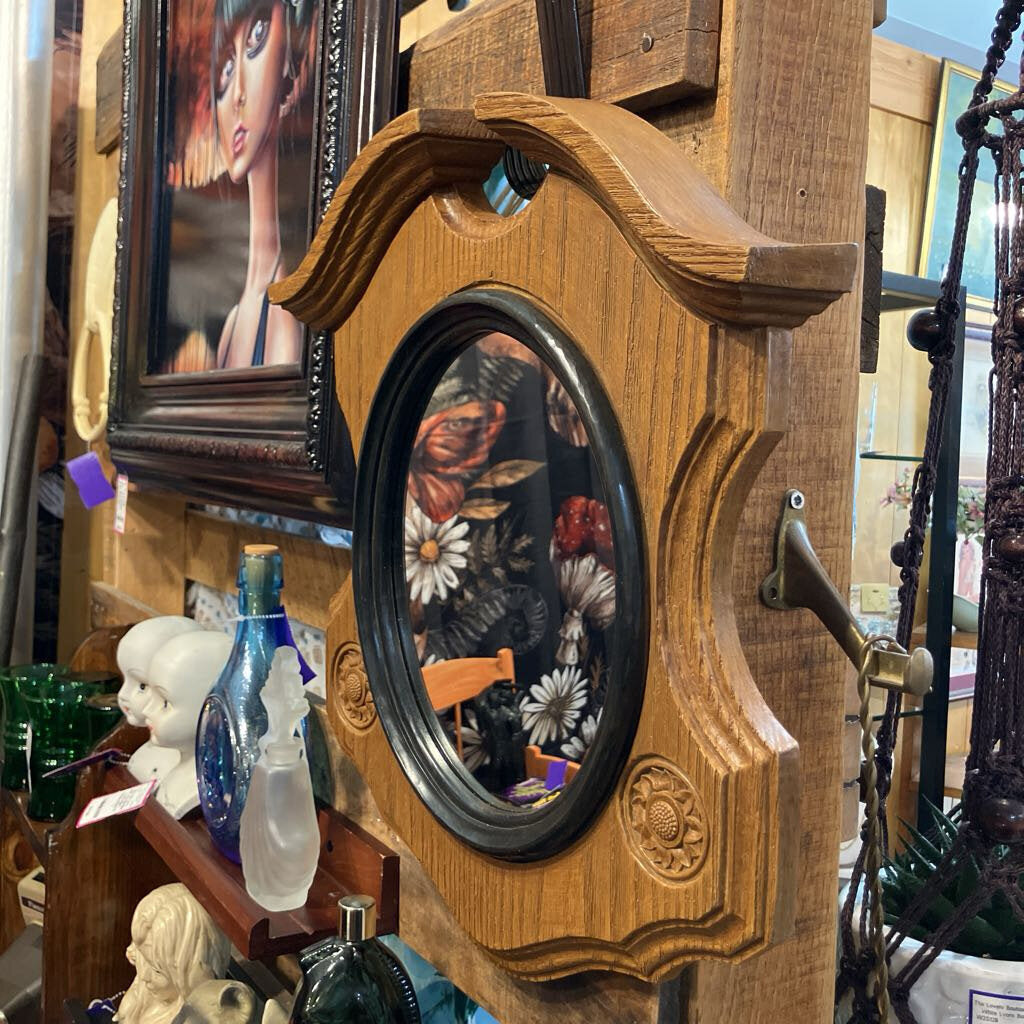 1979 Homco Mirror w/ Faux Wood Frame