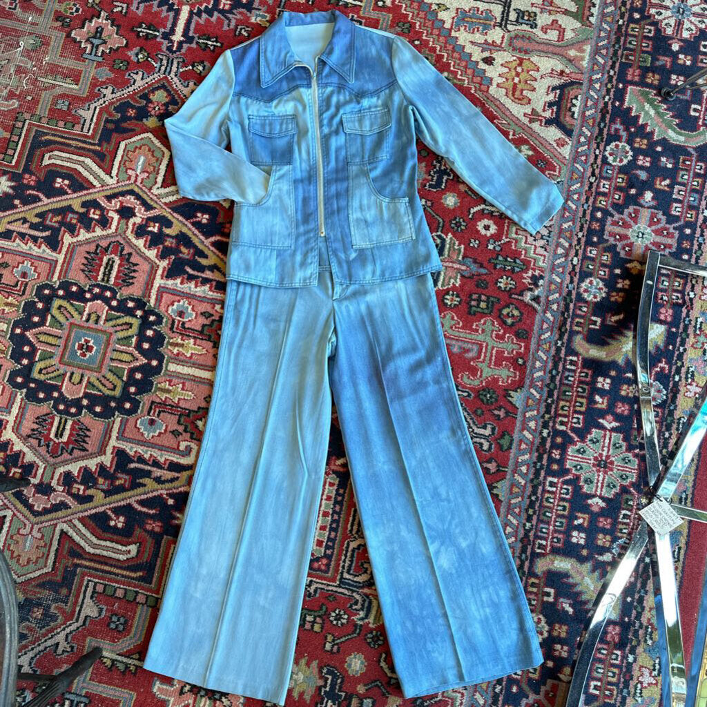 1970s Homemade 2 Piece Canadian Tuxedo