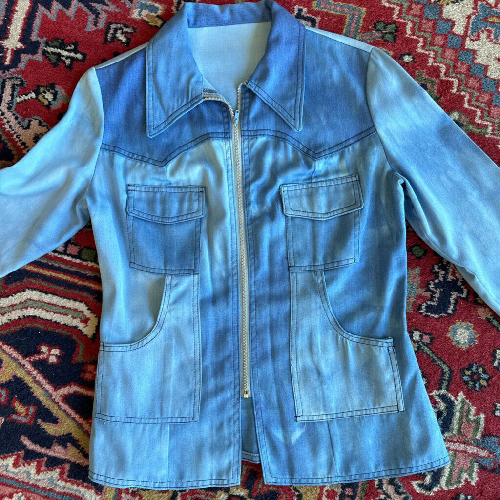 1970s Homemade 2 Piece Canadian Tuxedo