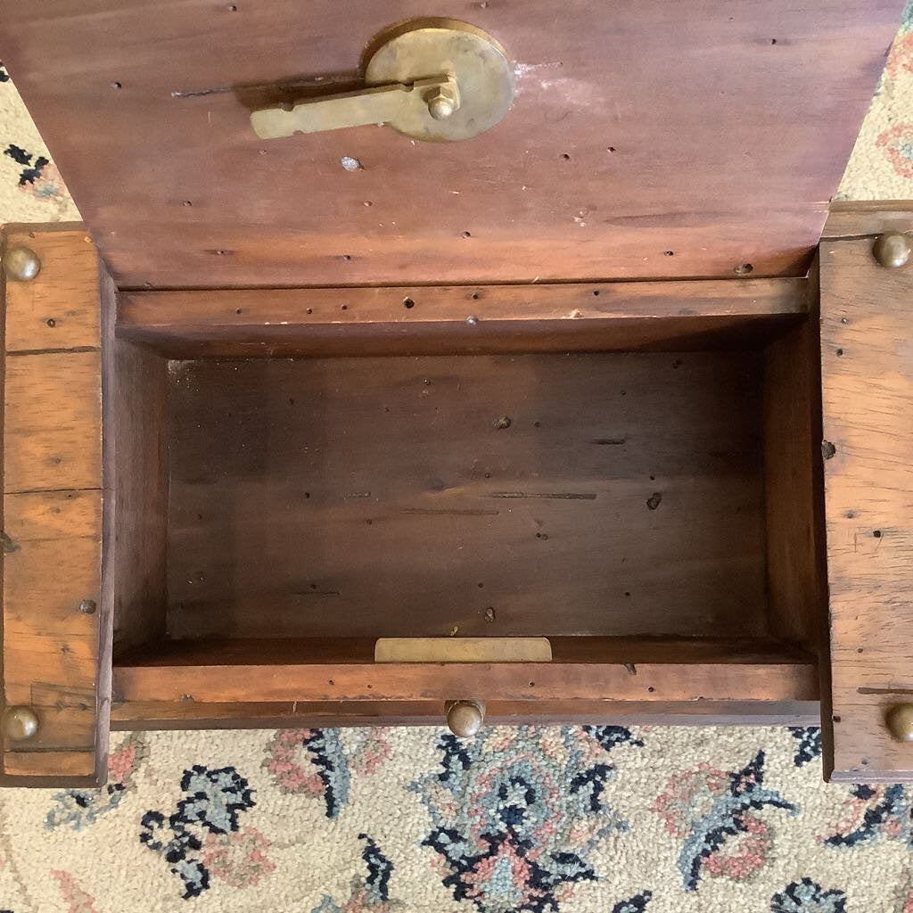 Vintage Wooden and Brass Box