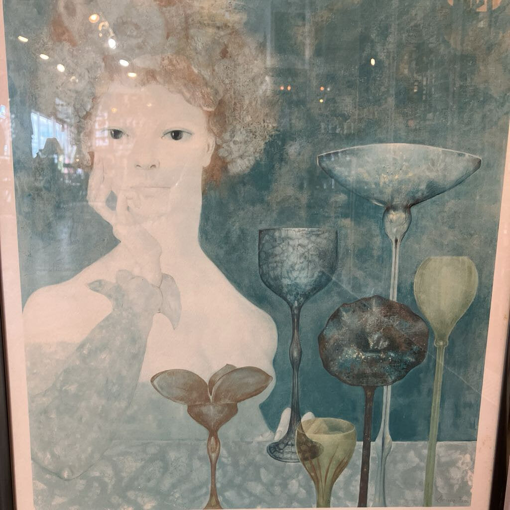 1960s Leonor Fini Galleria Iolas Offset Poster - Lecon de Transparence - MidModMom