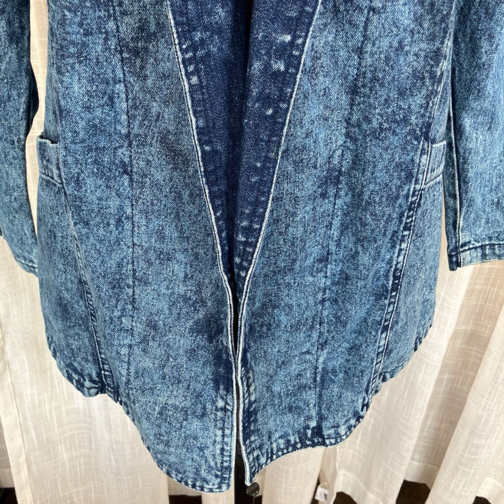 Blazer Acid Washed Jean Jacket 1980s