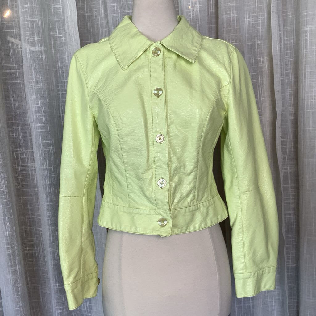 Bomber Vinyl Jacket Chartreuse