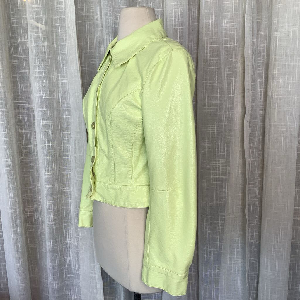 Bomber Vinyl Jacket Chartreuse