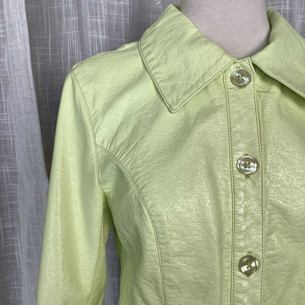 Bomber Vinyl Jacket Chartreuse