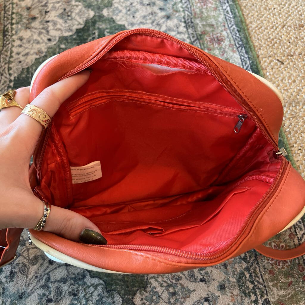 Orange Leather San Francisco Shoulder Bag