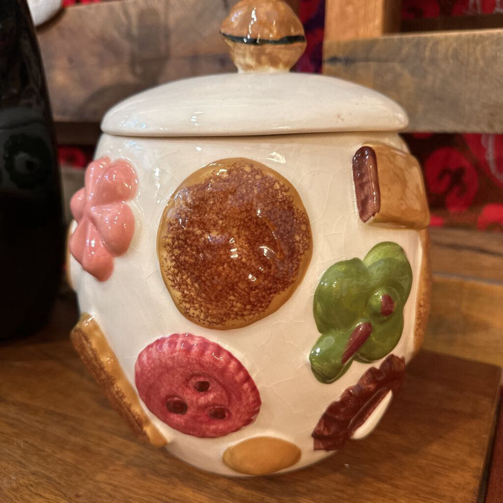 1950's Napco Cookie Jar w/ Walnut Handle