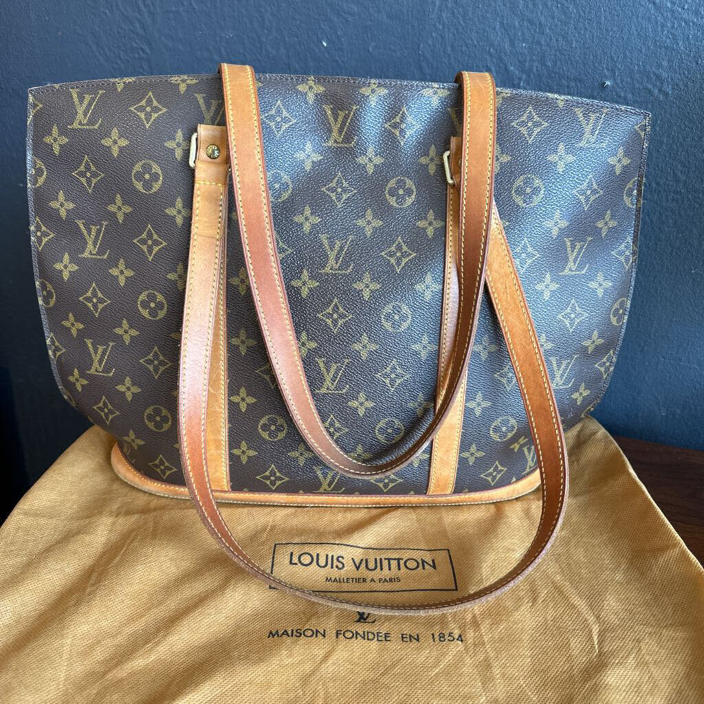 Authentic Louis Vuitton Vintage Monogram Canvas Babylone Tote Shoulder Bag w/ Dust Bag