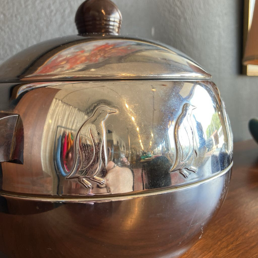 Vintage Chrome Penguin Ice Bucket