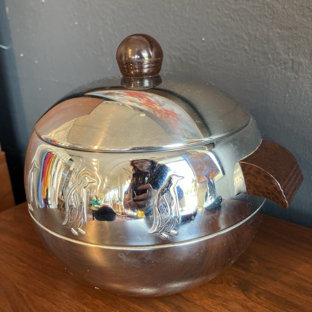 Vintage Chrome Penguin Ice Bucket