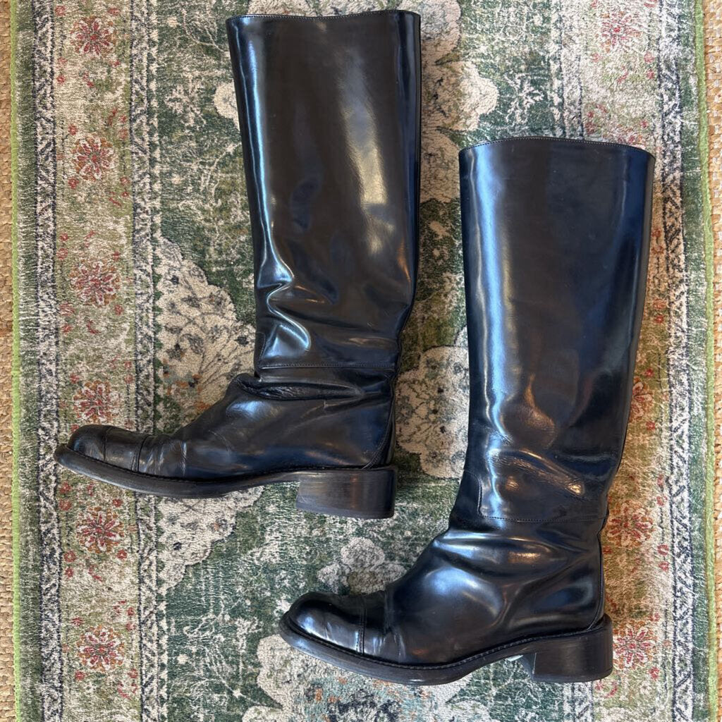 Prada Leather Riding Boots